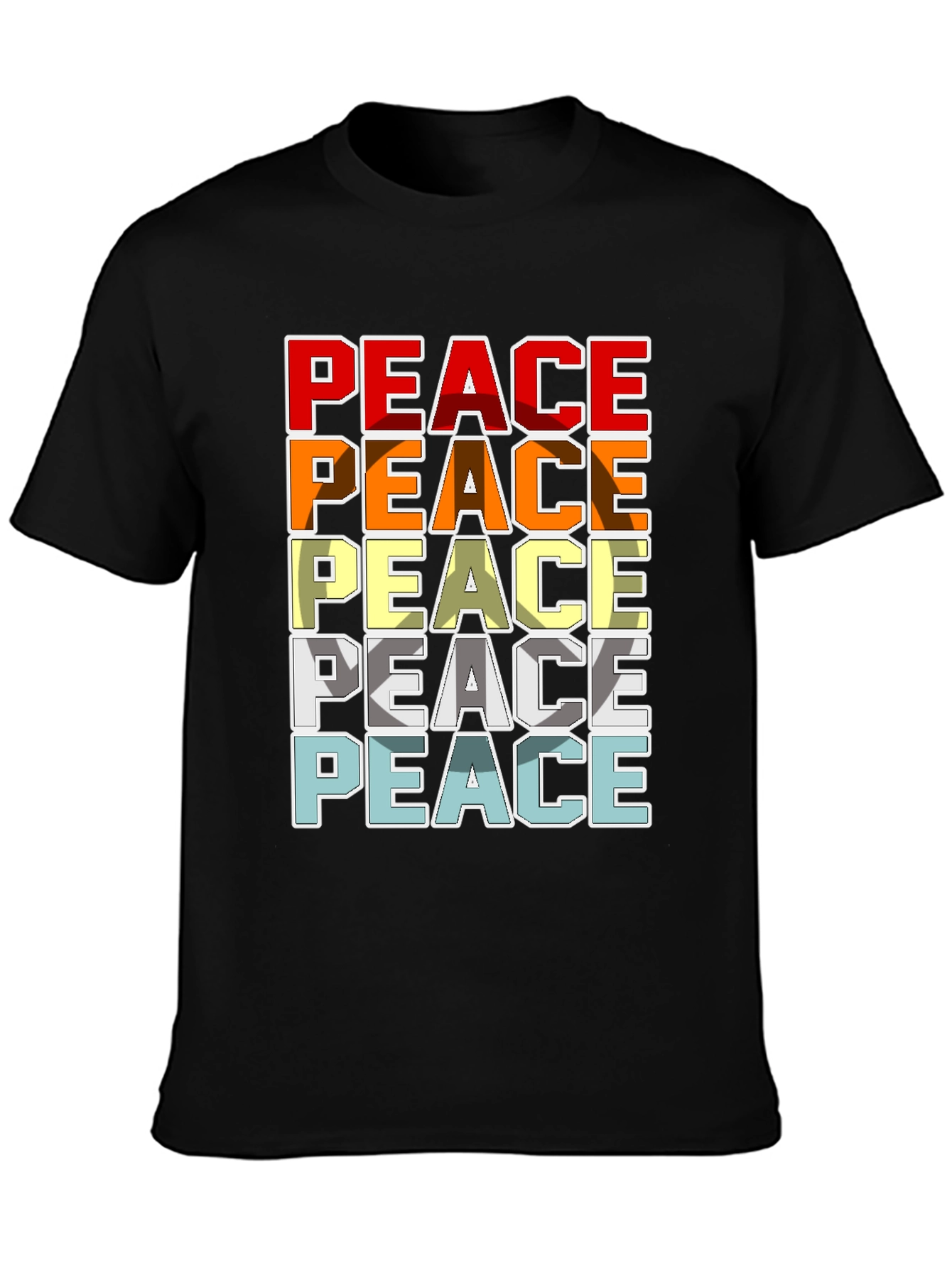 Retro Peace T-Shirt - Colorful Graphic Tee