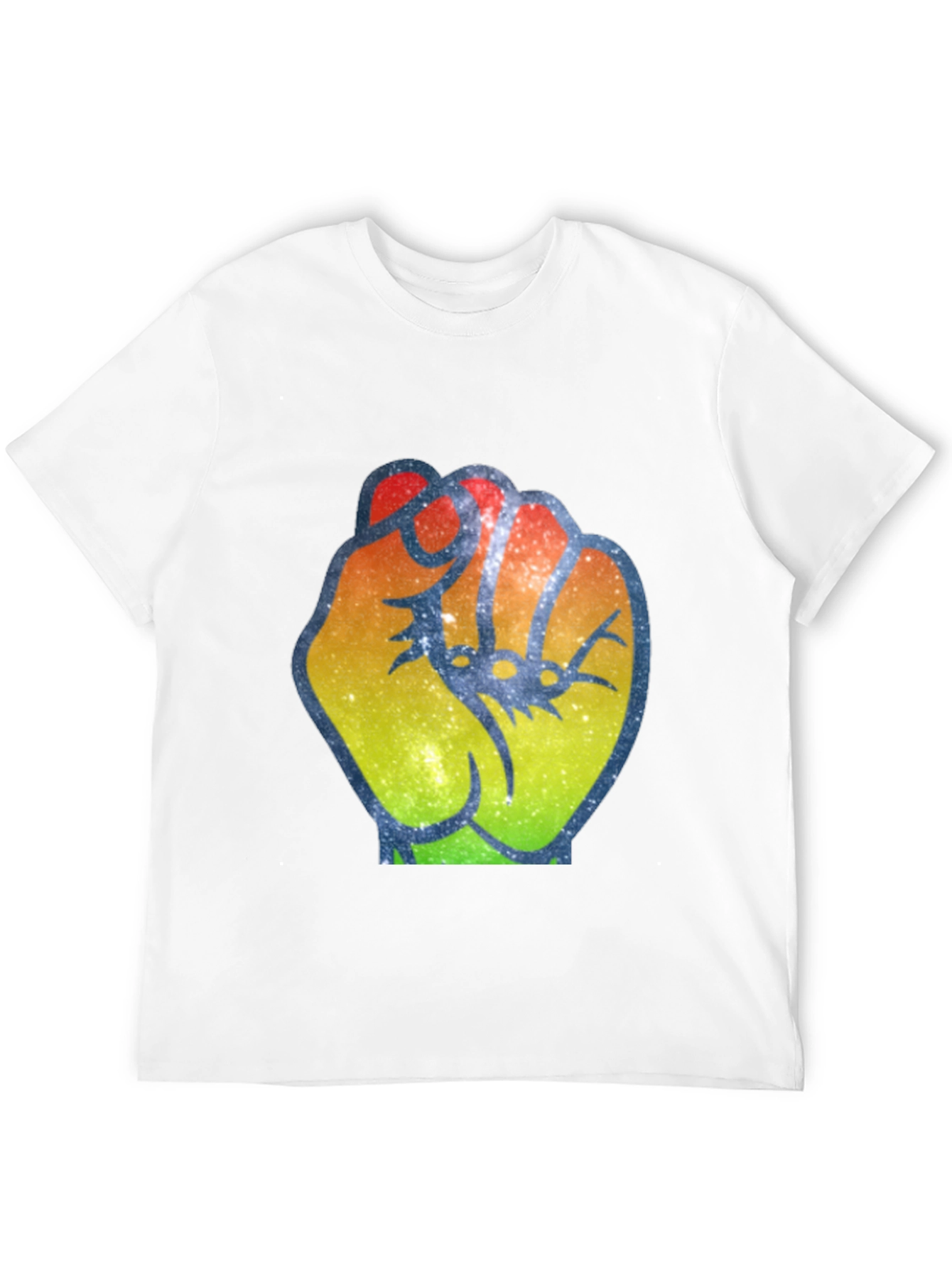 Rainbow Fist Graphic Black T-Shirt