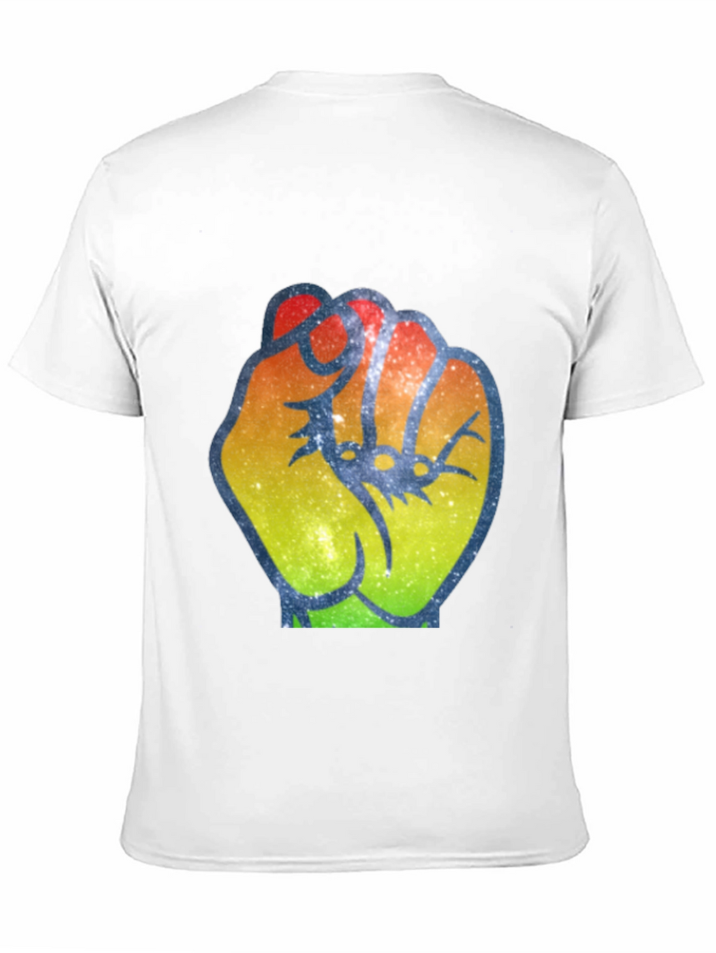 Rainbow Fist Graphic Black T-Shirt