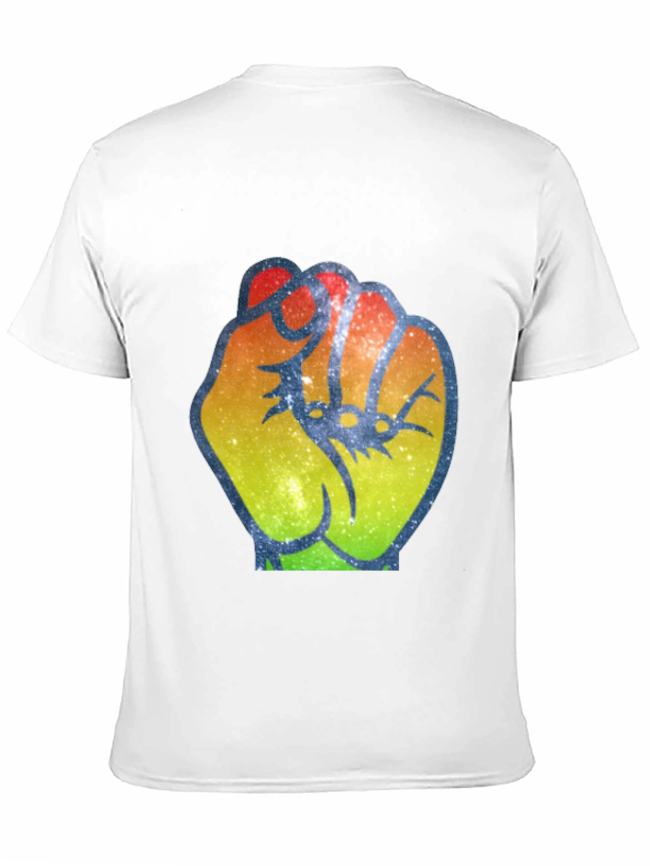 Rainbow Fist Graphic Black T-Shirt