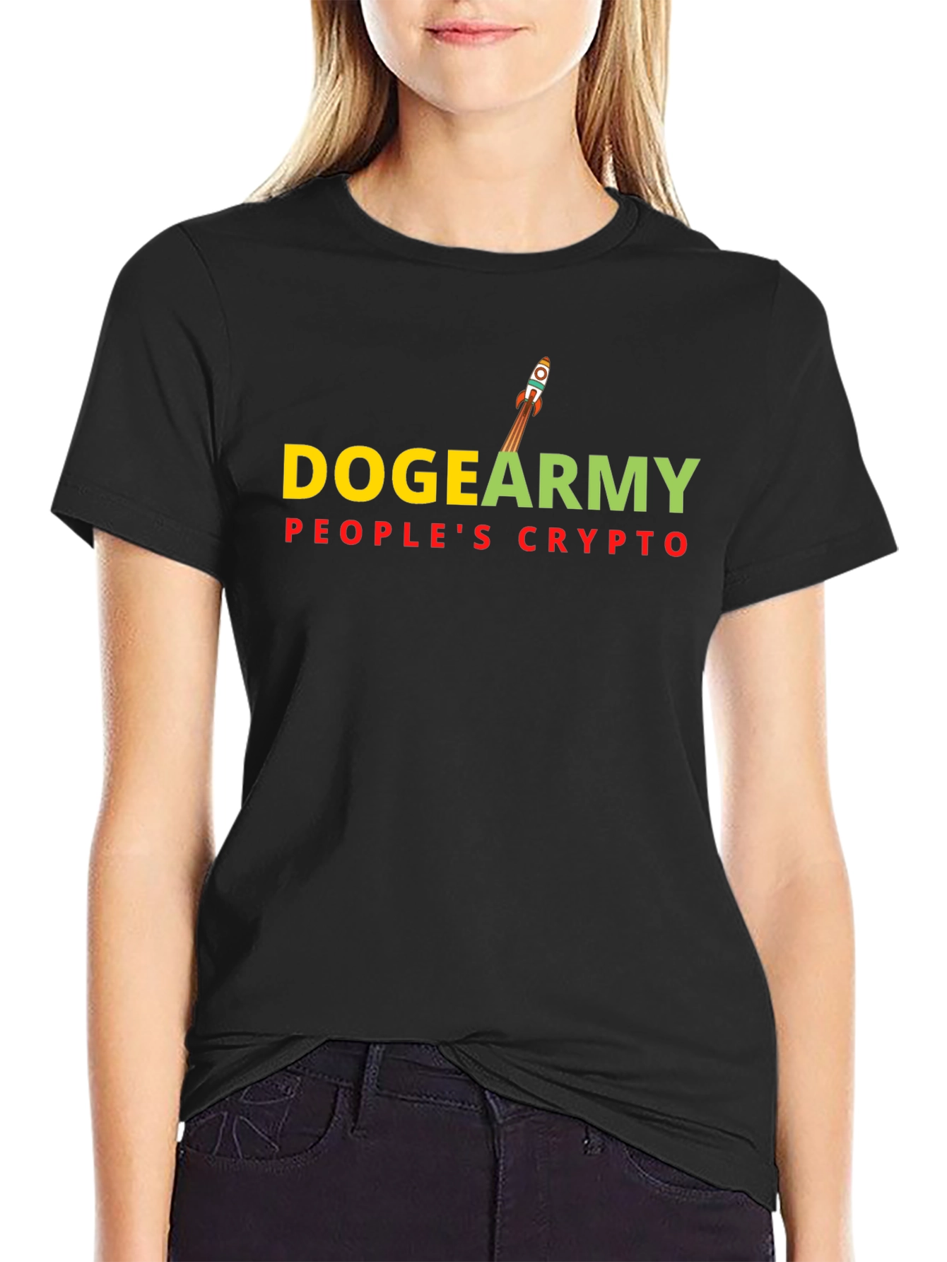 DogeArmy Peoples Crypto Black T-Shirt