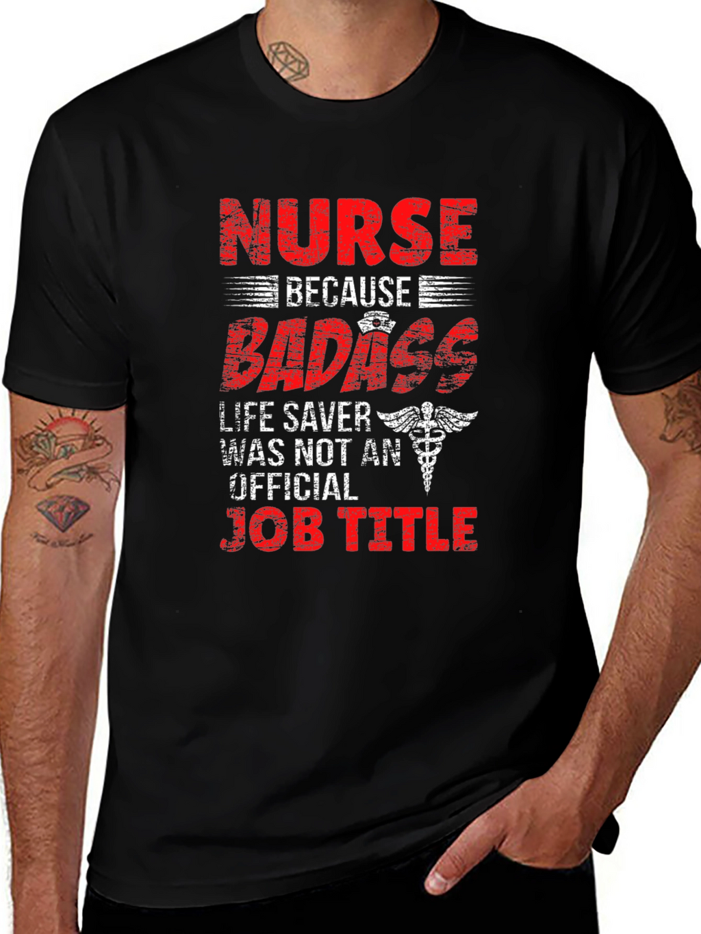 Nurse Badass Job Title T-Shirt