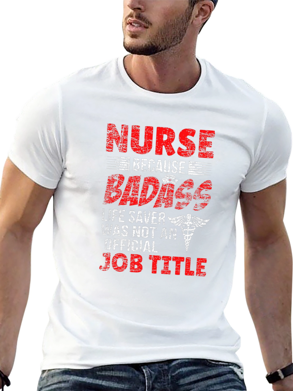 Nurse Badass Job Title T-Shirt