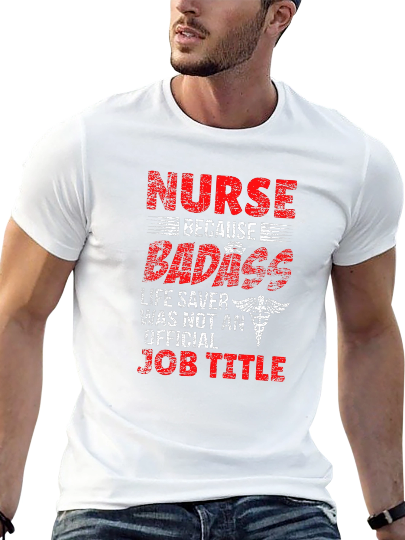 Nurse Badass Job Title T-Shirt