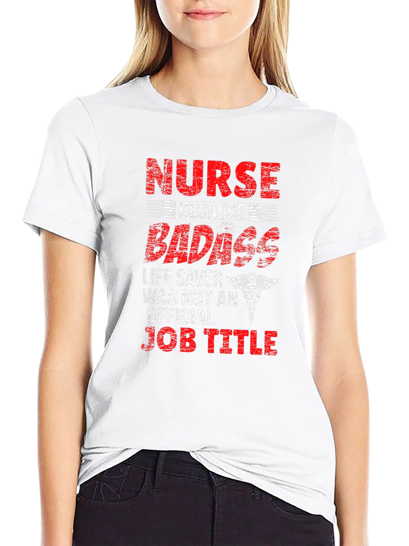 Nurse Badass Job Title T-Shirt