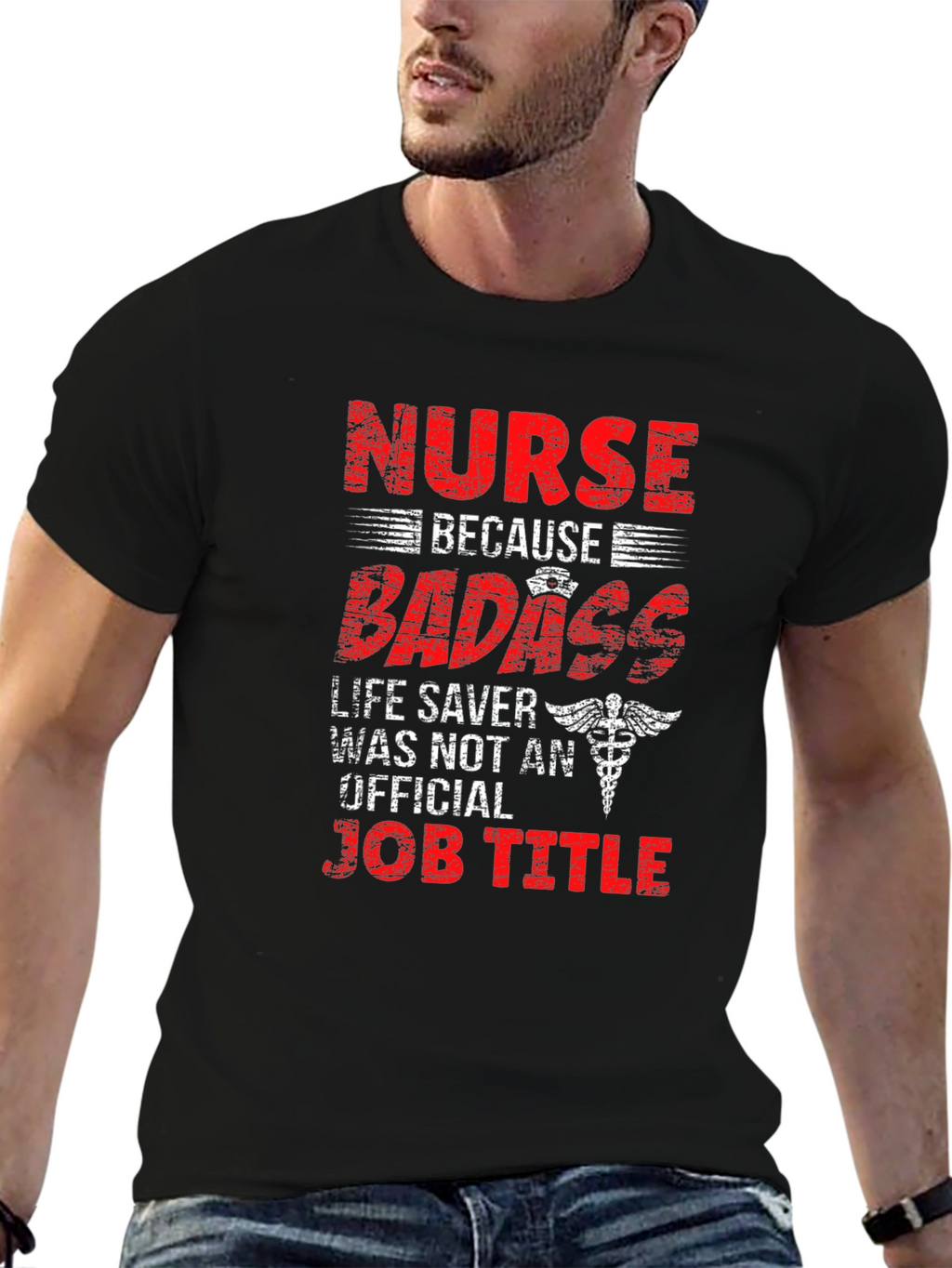 Nurse Badass Job Title T-Shirt