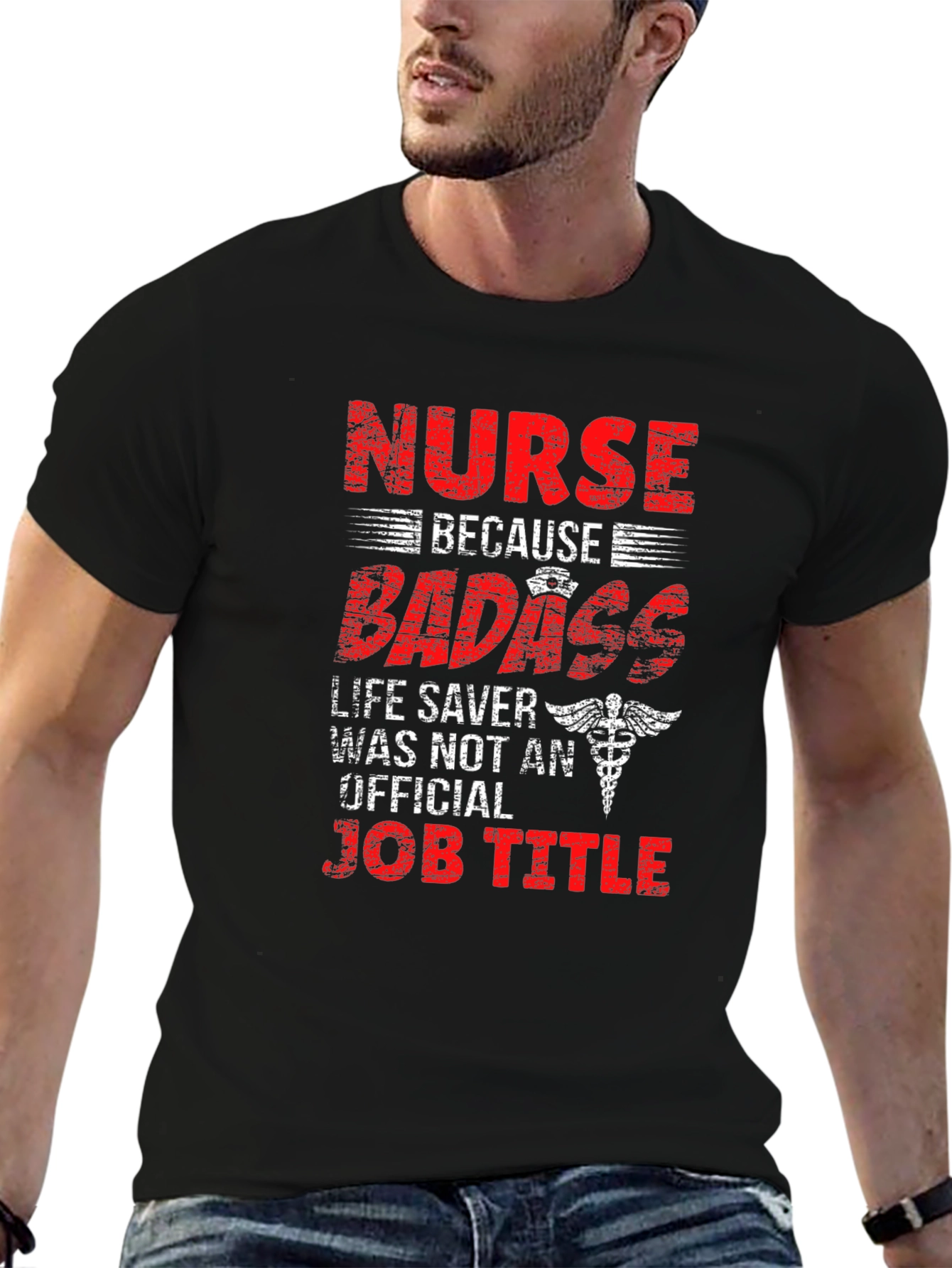 Nurse Badass Job Title T-Shirt
