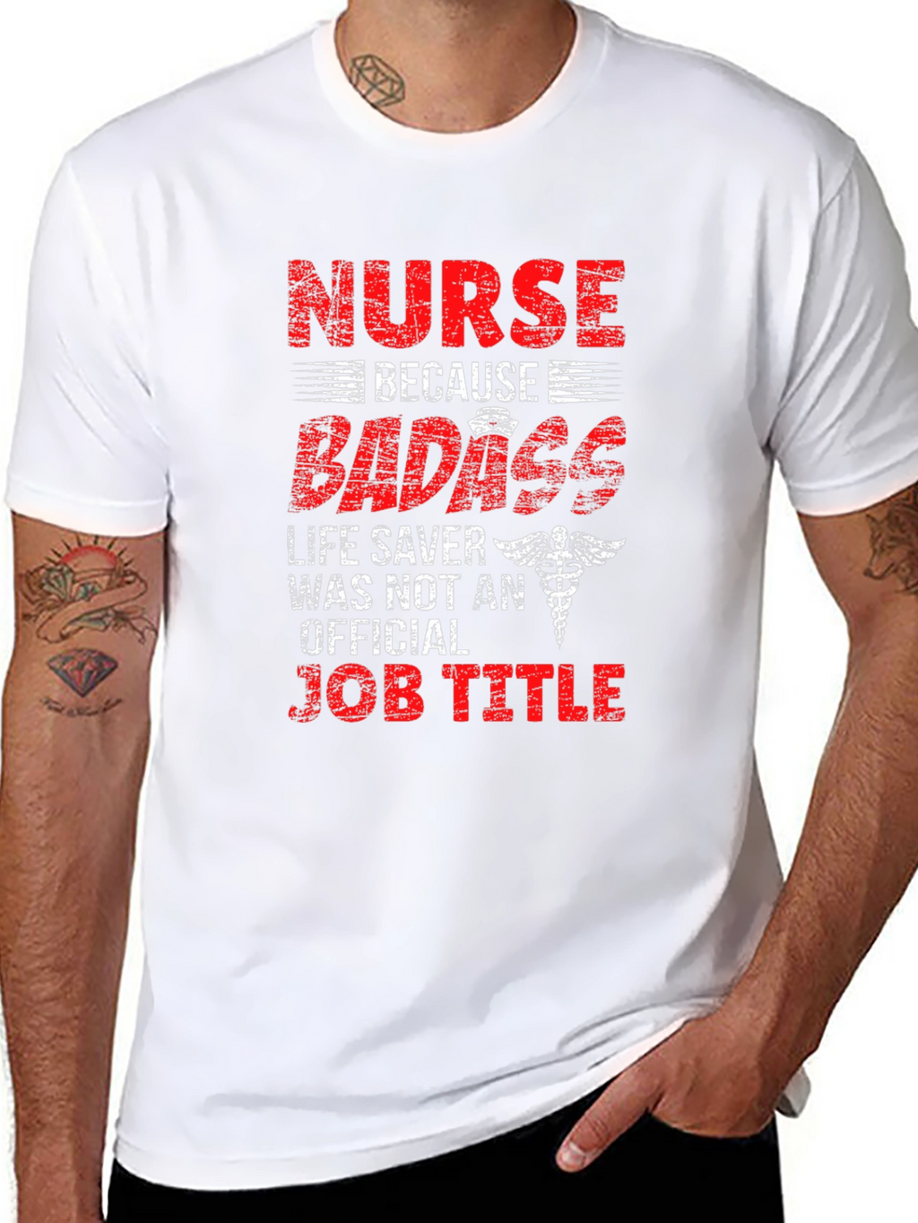 Nurse Badass Job Title T-Shirt