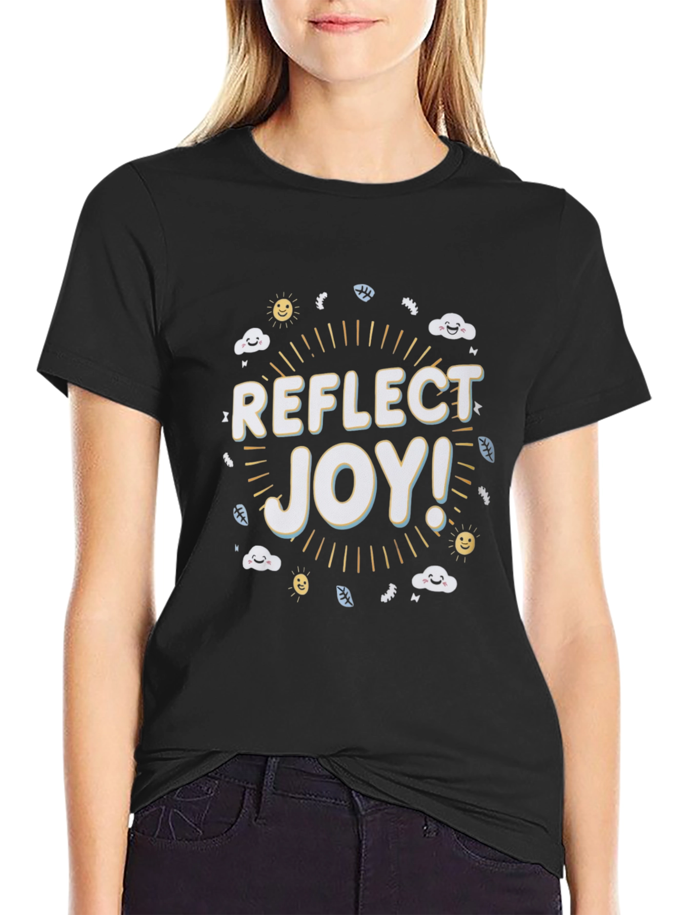 Reflect Joy T-Shirt - Black Graphic Tee