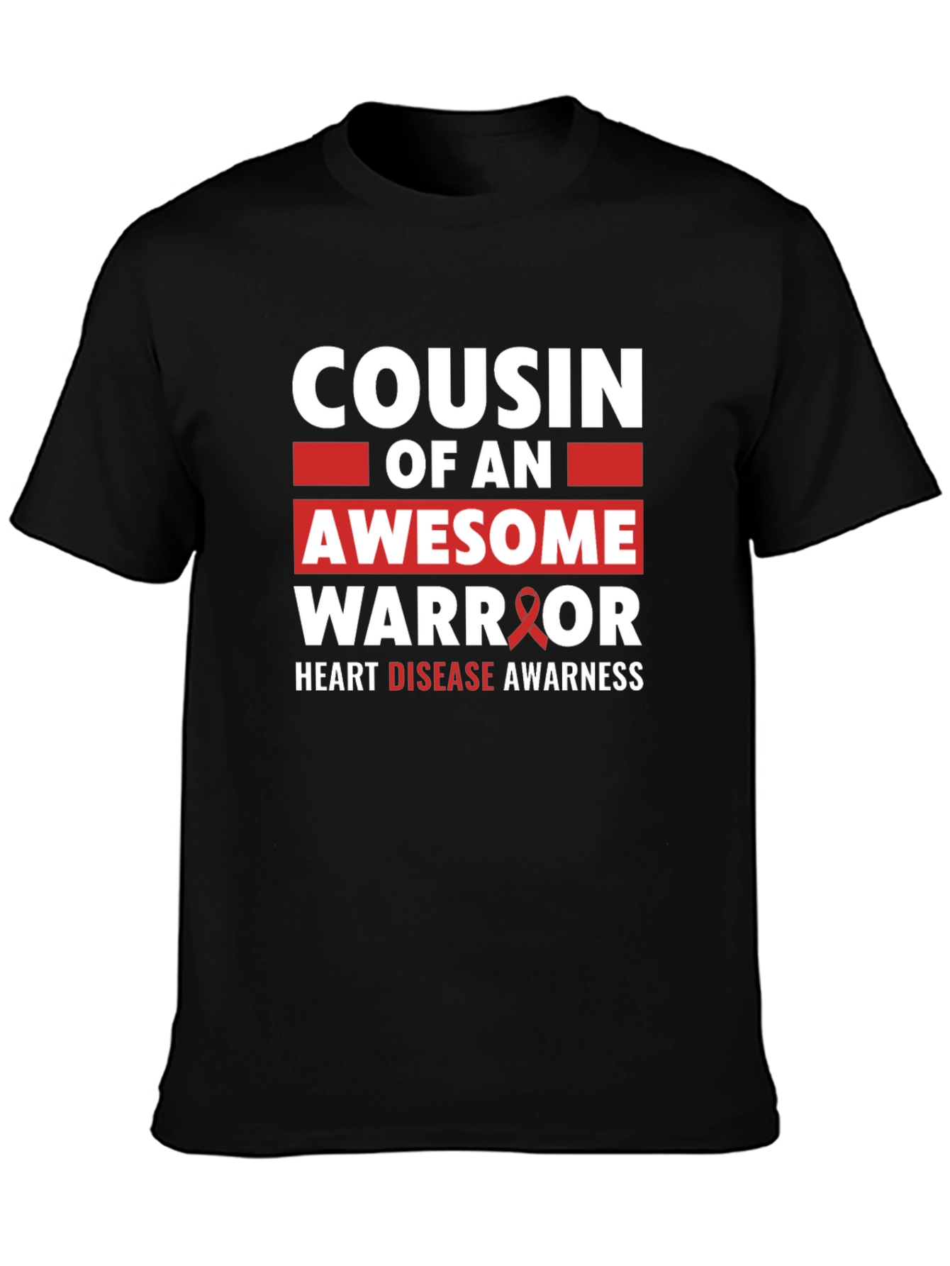 Cousin of an Awesome Warrior Heart Disease Awareness T-Shirt