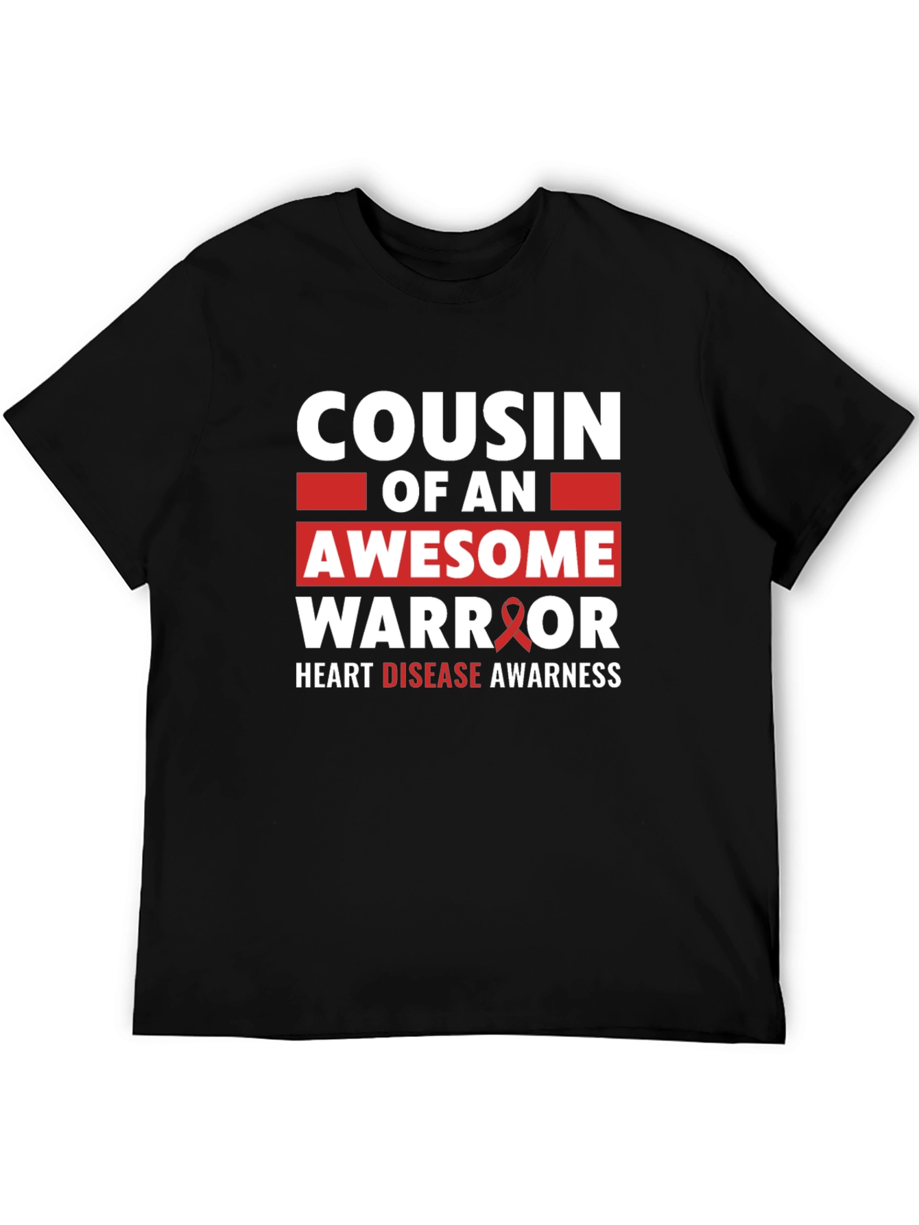 Cousin of an Awesome Warrior Heart Disease Awareness T-Shirt