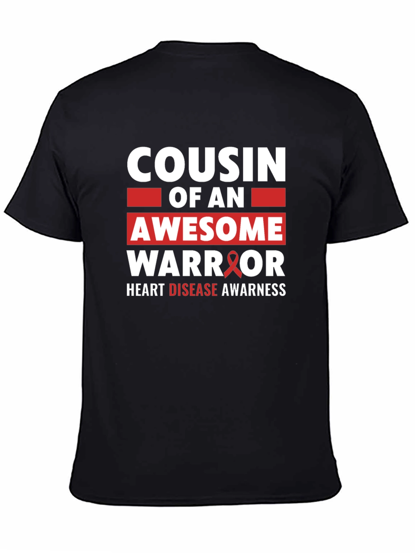 Cousin of an Awesome Warrior Heart Disease Awareness T-Shirt