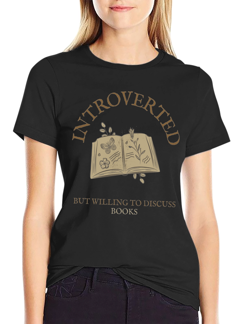 Introverted Book Lover T-Shirt - Discuss Books