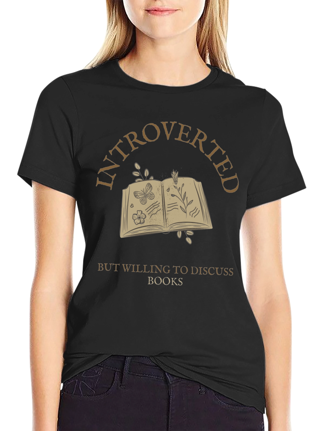 Introverted Book Lover T-Shirt - Discuss Books