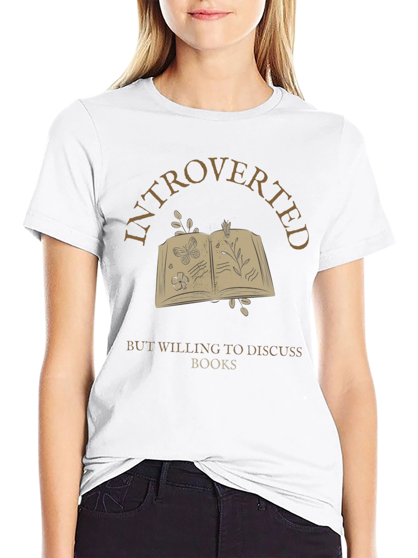 Introverted Book Lover T-Shirt - Discuss Books