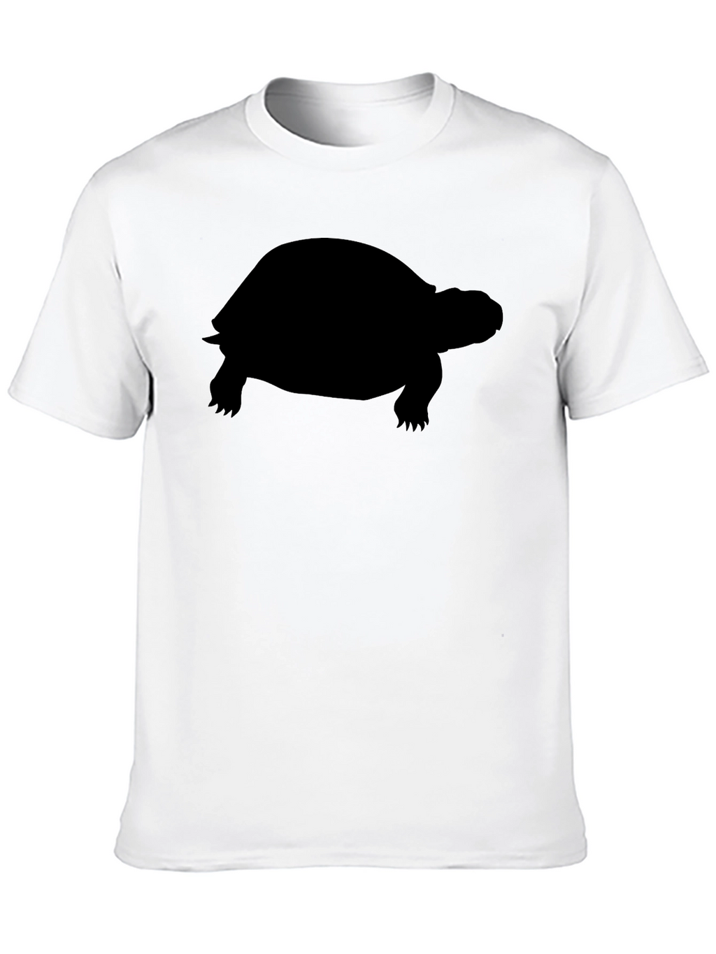 Turtle Silhouette Graphic Tee - Classic Black Cotton T-Shirt
