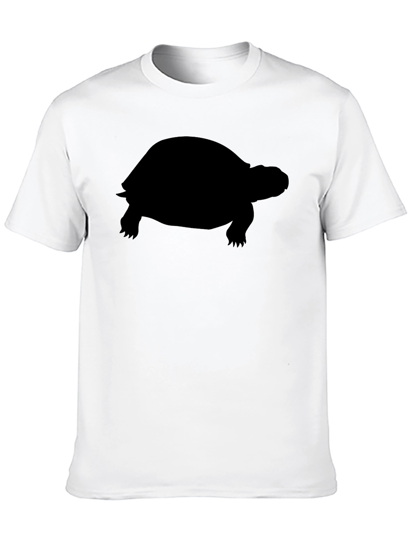 Turtle Silhouette Graphic Tee - Classic Black Cotton T-Shirt