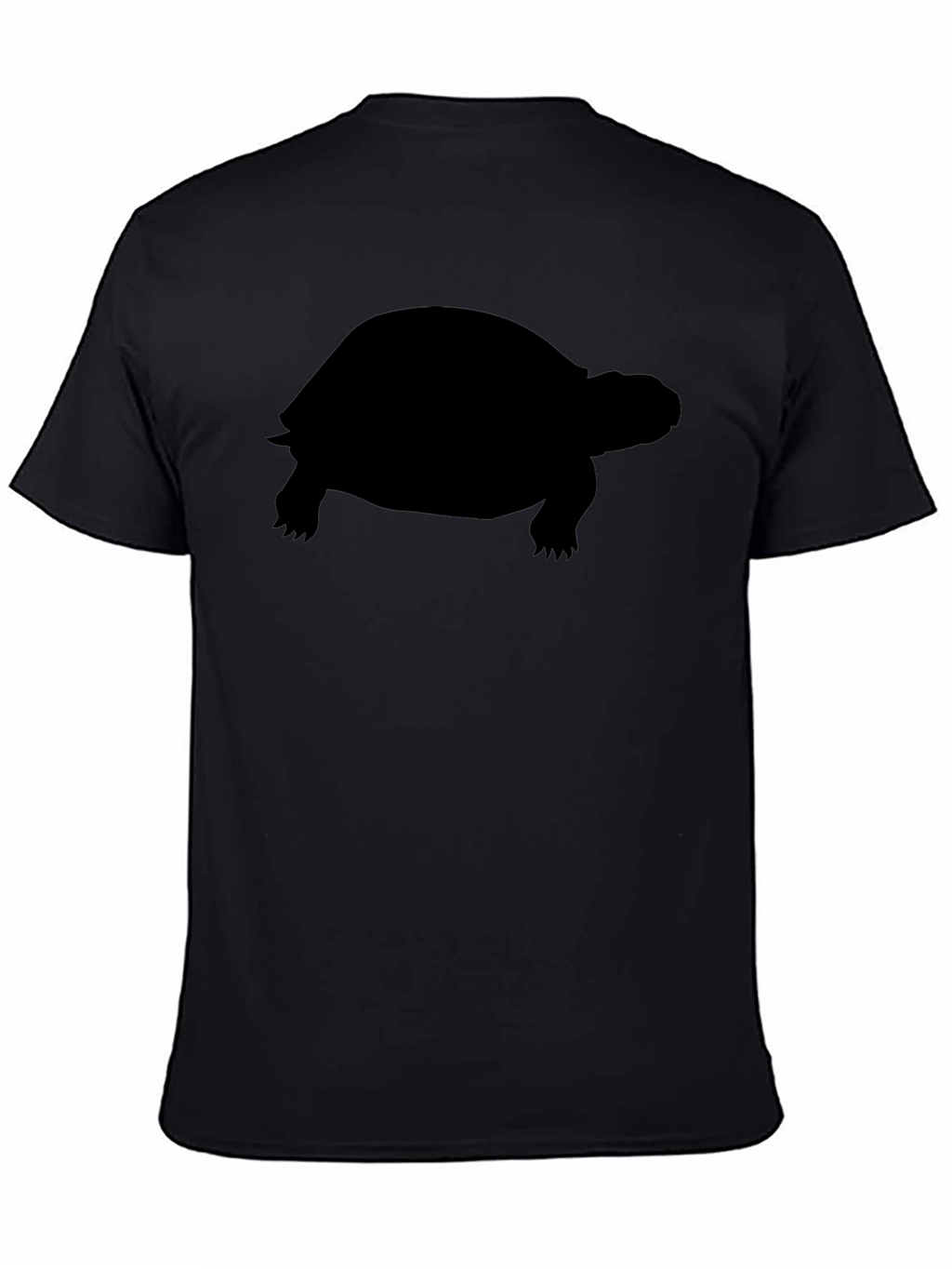 Turtle Silhouette Graphic Tee - Classic Black Cotton T-Shirt
