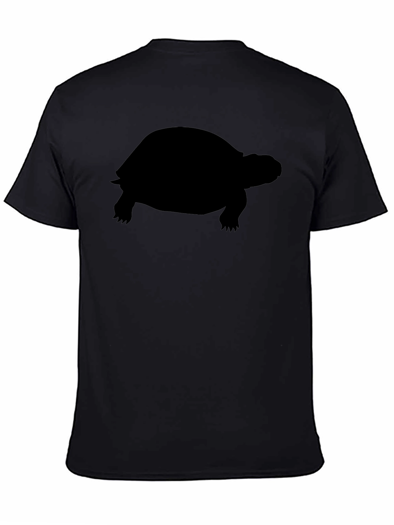 Turtle Silhouette Graphic Tee - Classic Black Cotton T-Shirt