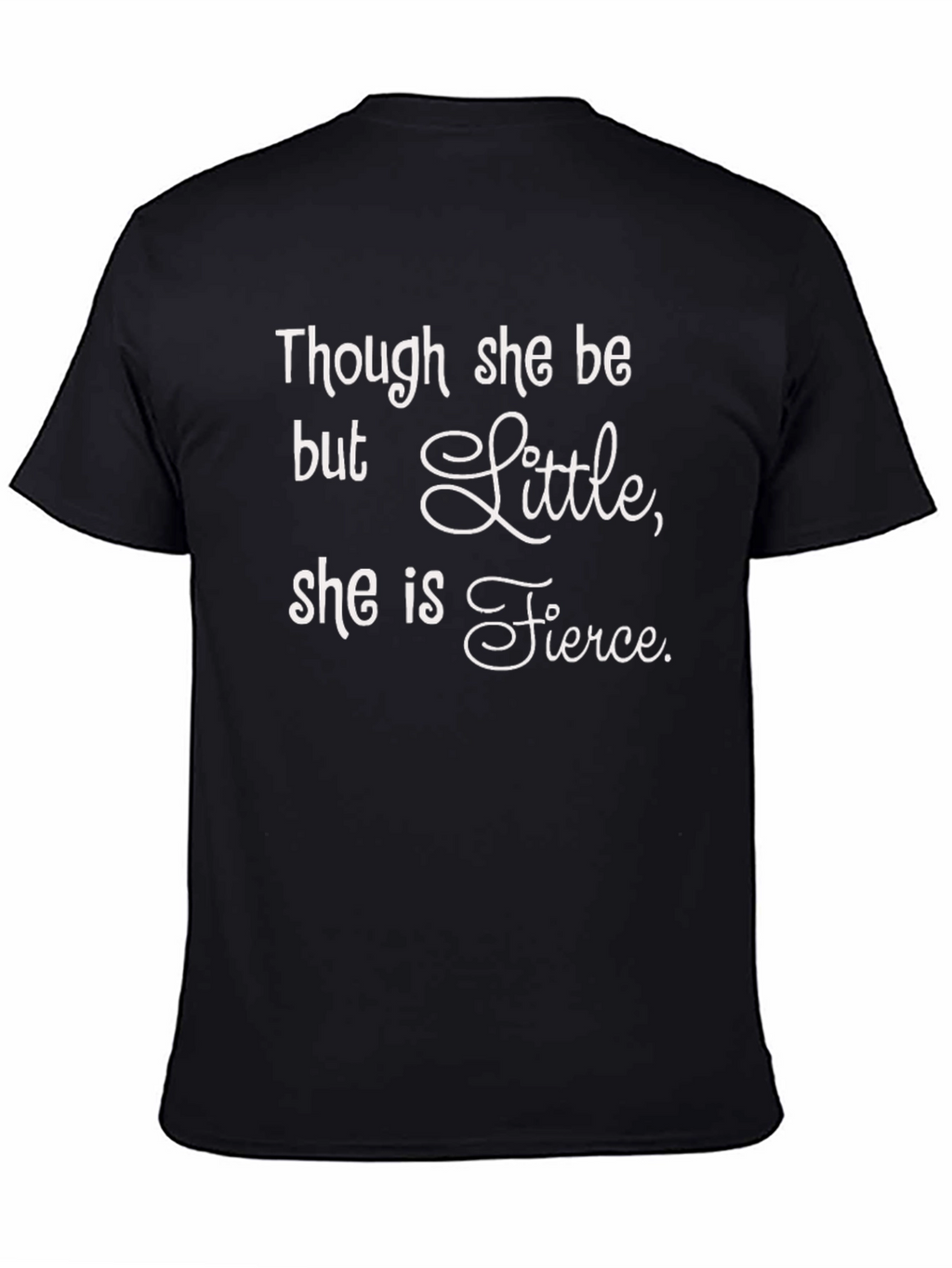Fierce Little Black T-Shirt: Empowering Womens Tee