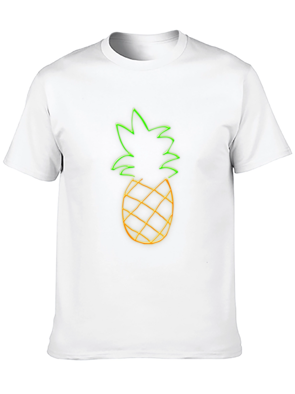 Neon Pineapple Graphic Tee - Black