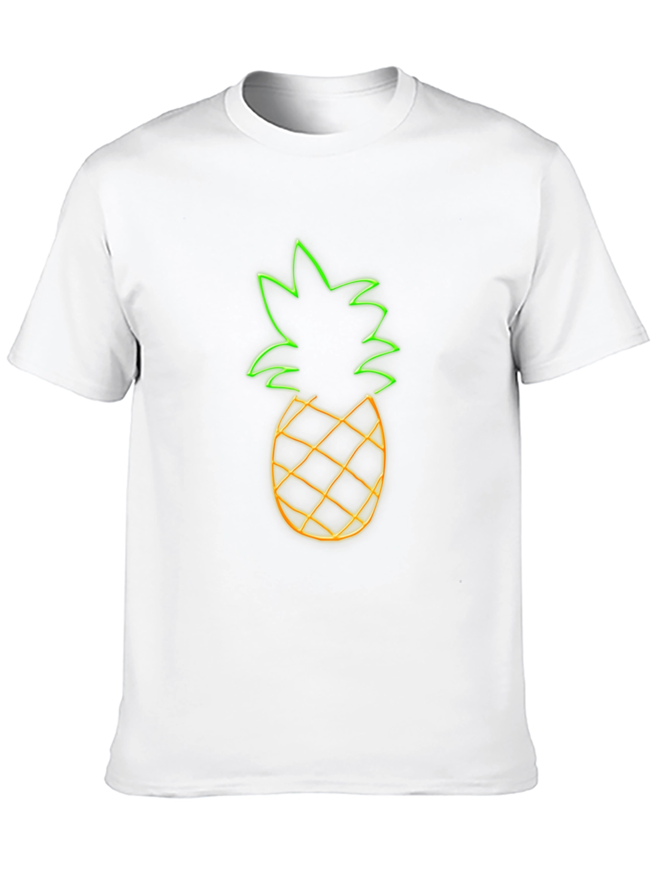 Neon Pineapple Graphic Tee - Black