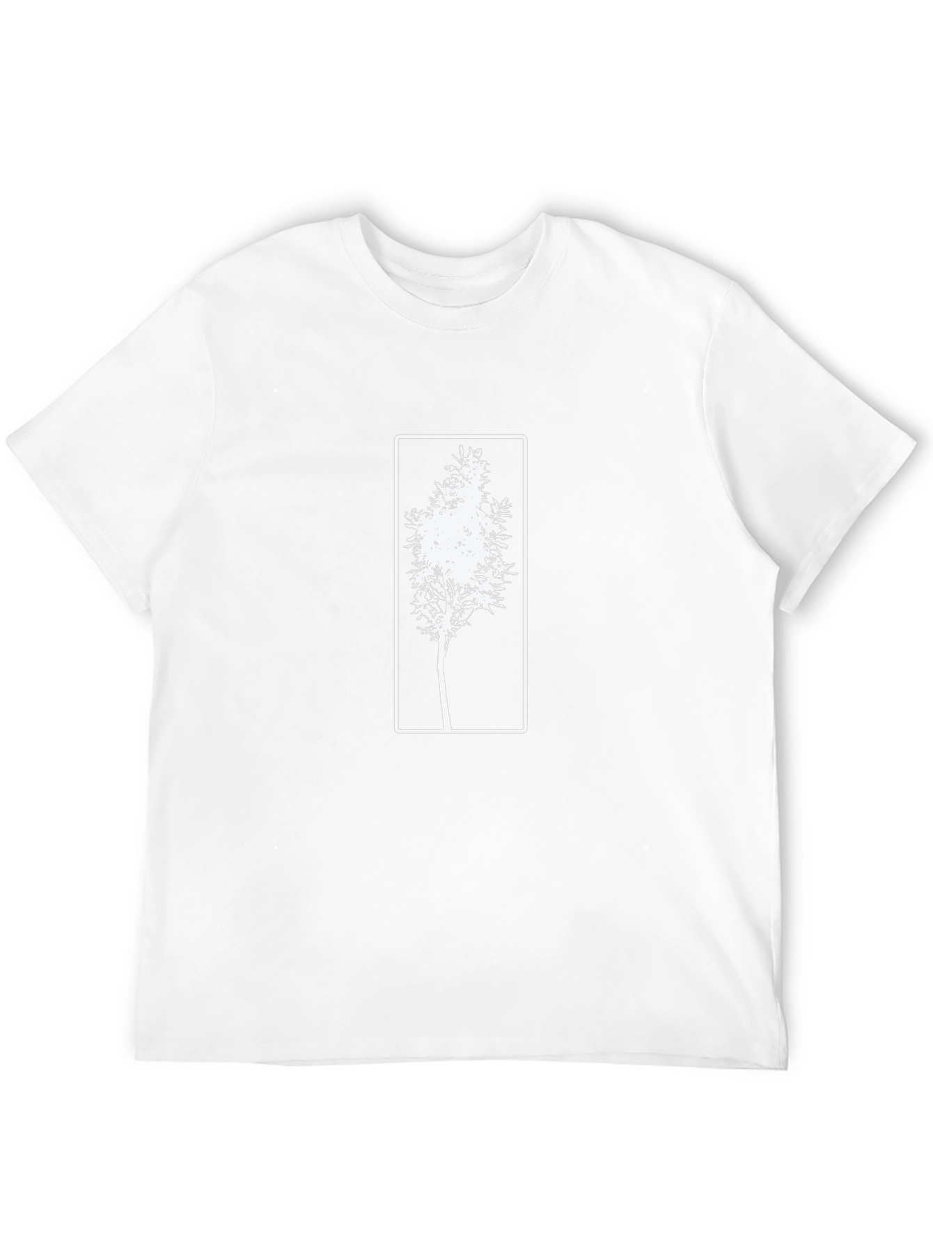 Black Tee with White Tree Graphic
