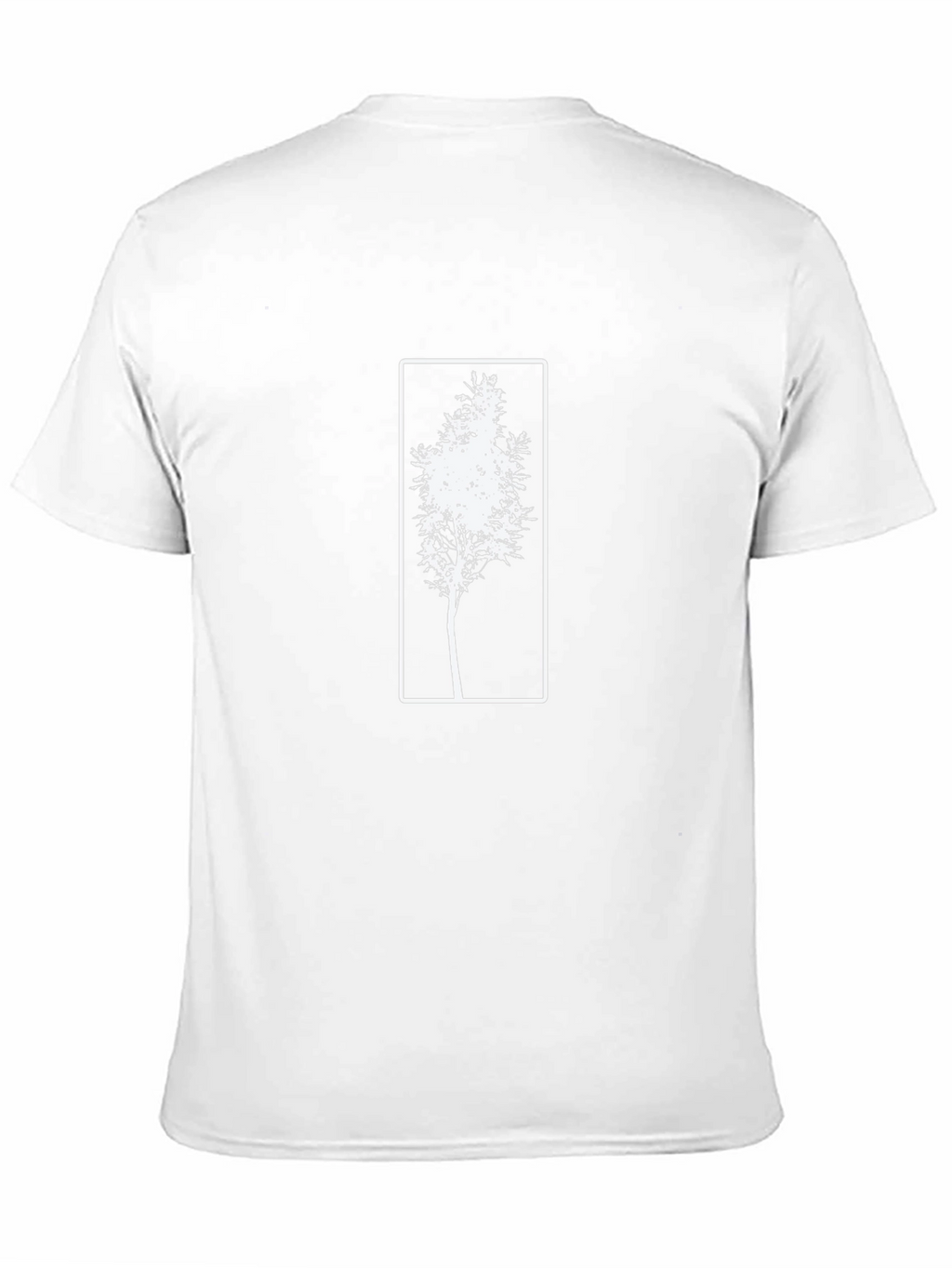 Black Tee with White Tree Graphic