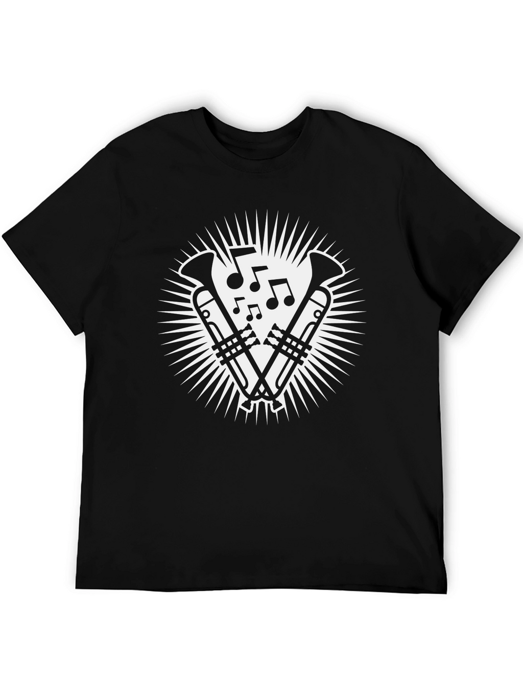 Music Lovers Trombone T-Shirt - Black