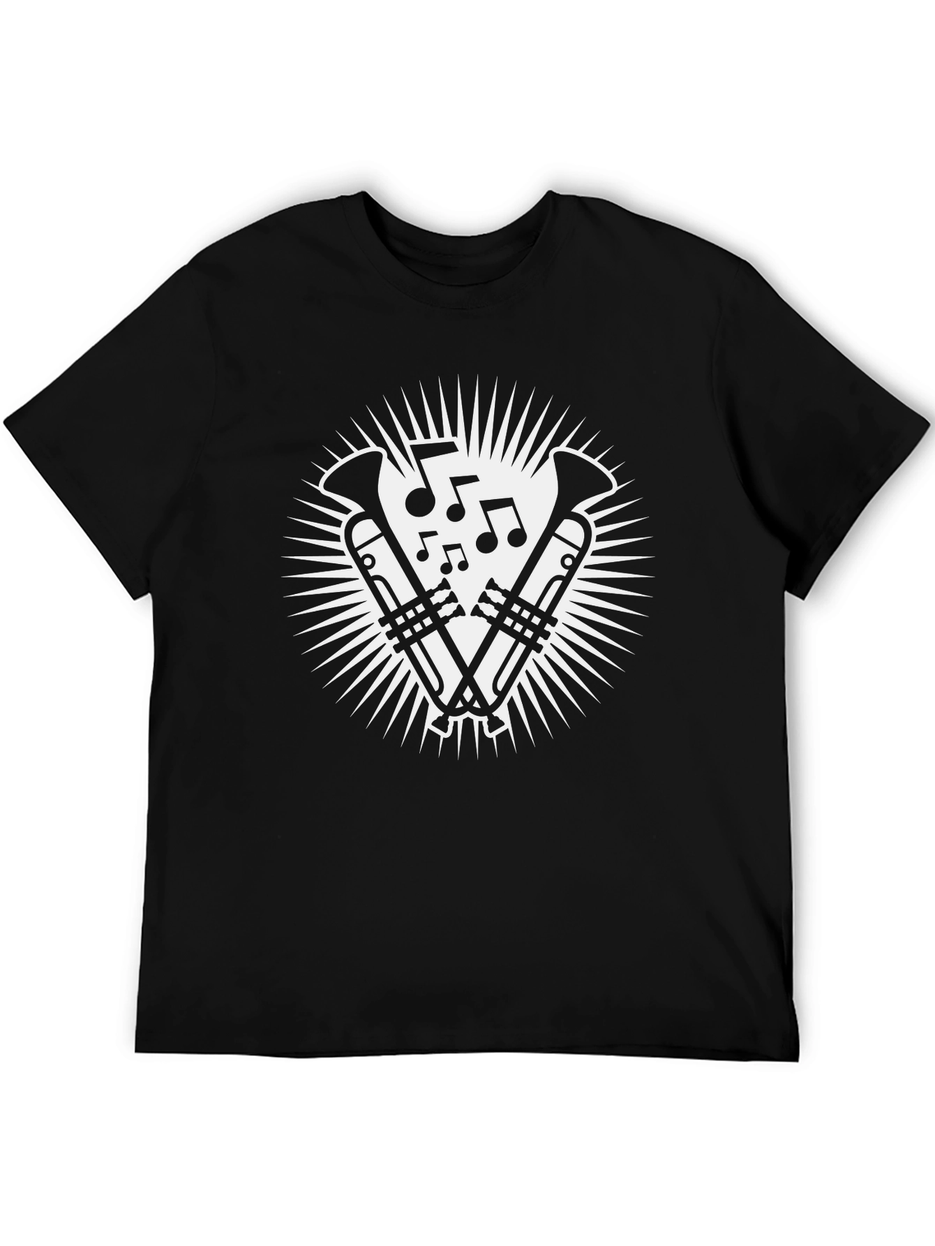 Music Lovers Trombone T-Shirt - Black