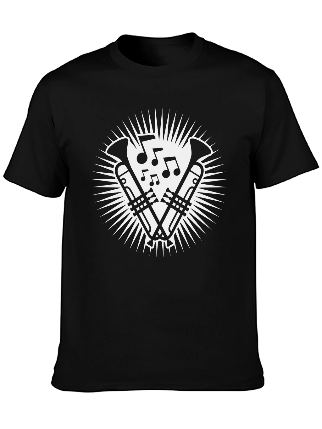 Music Lovers Trombone T-Shirt - Black