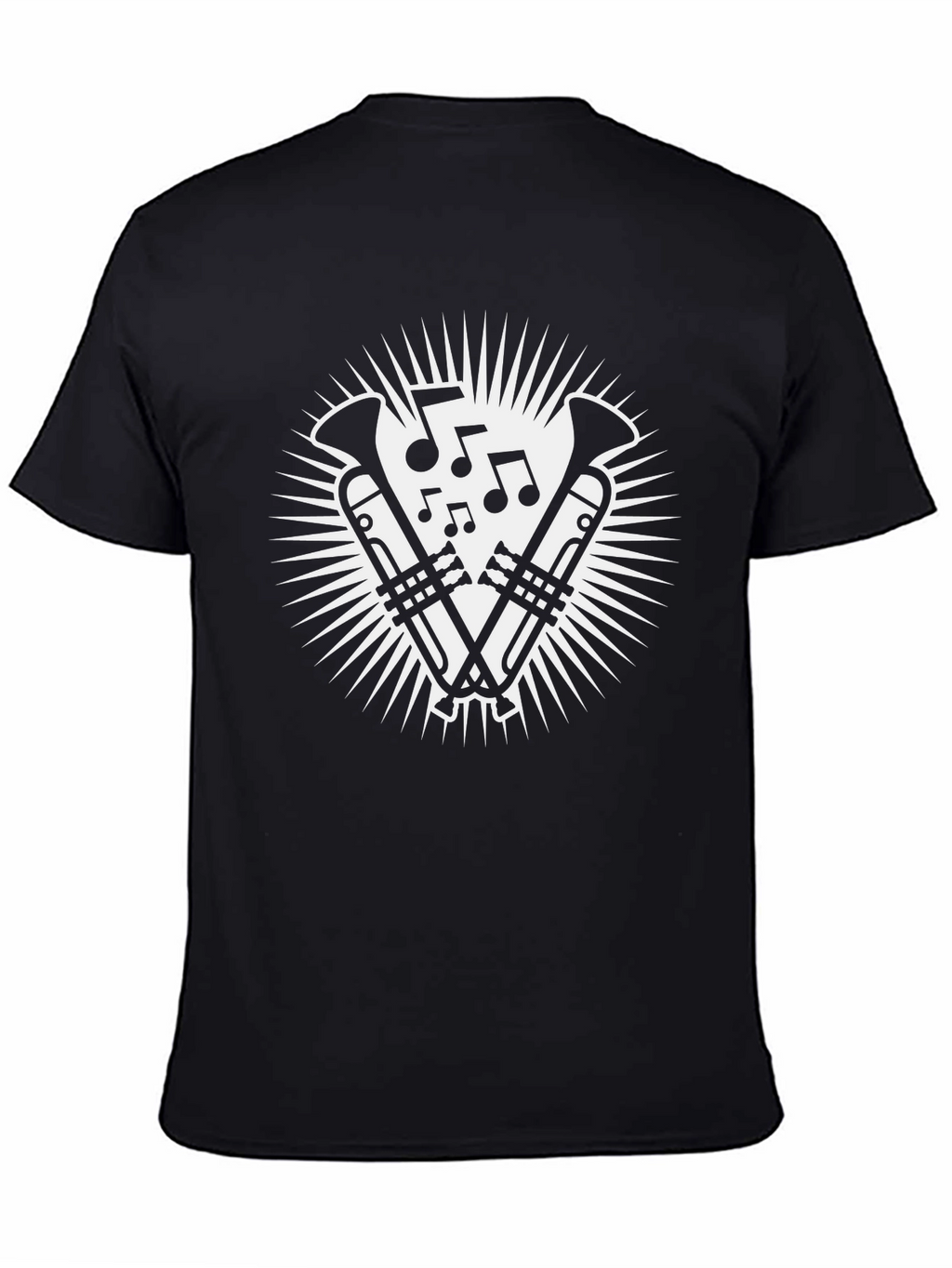 Music Lovers Trombone T-Shirt - Black