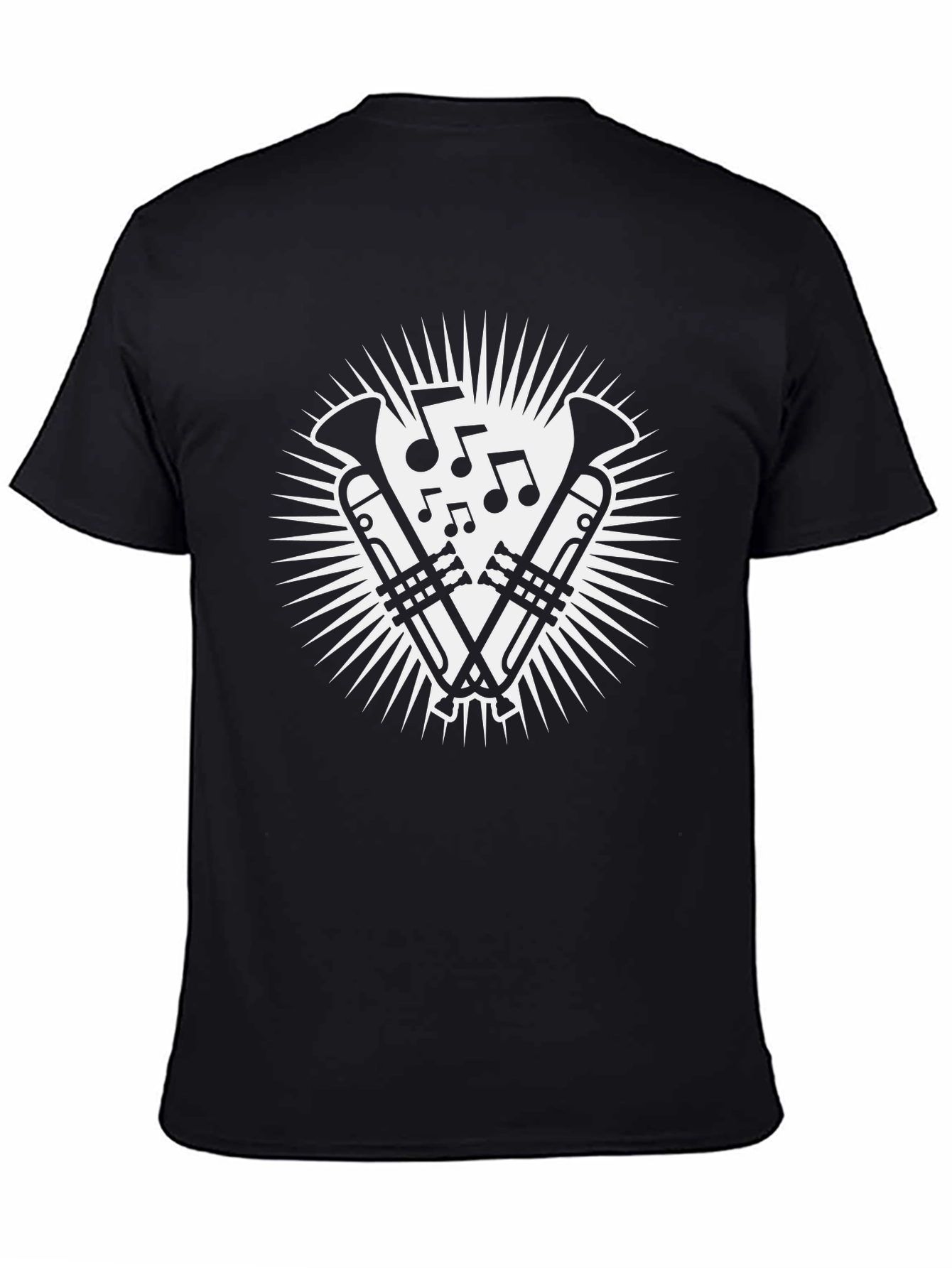 Music Lovers Trombone T-Shirt - Black