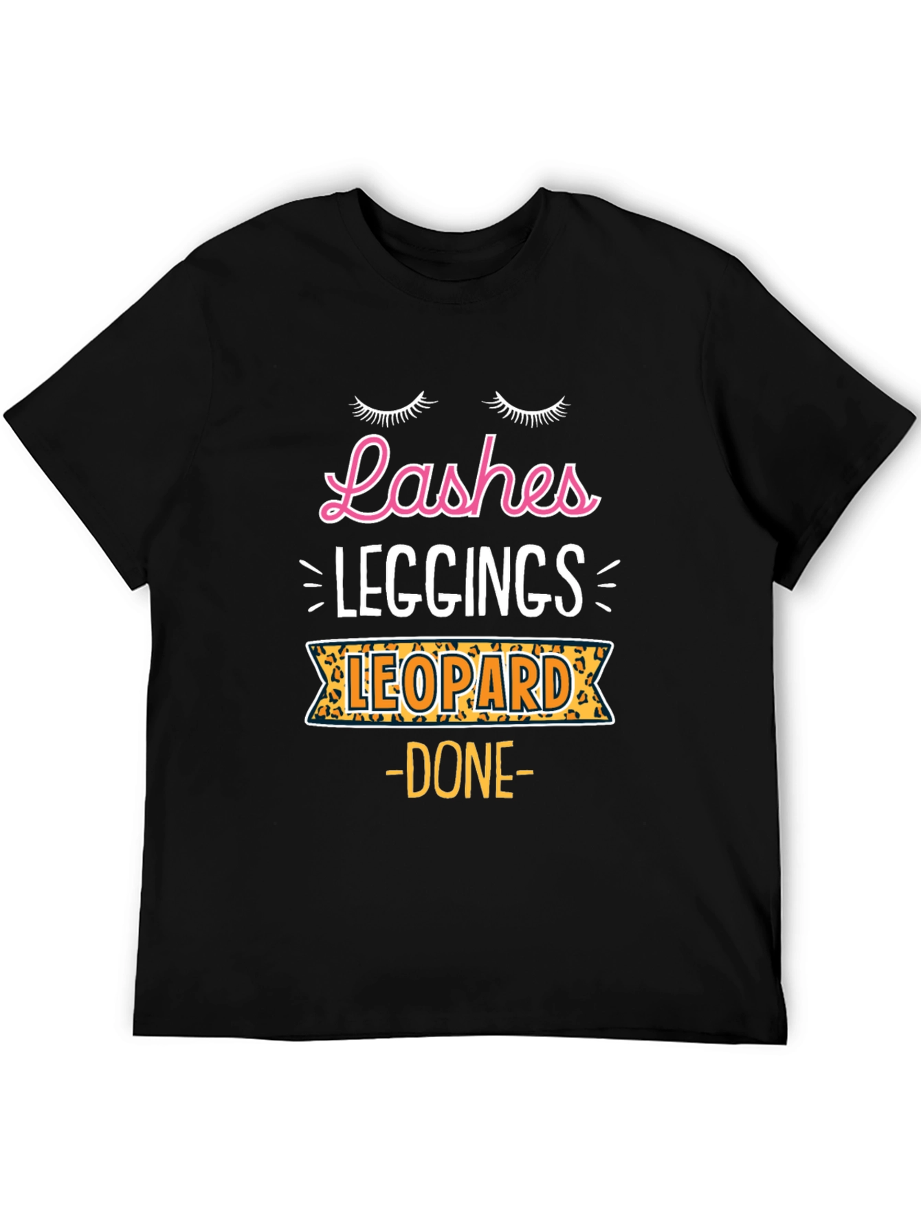 Lashes Leggings Leopard - Womens Graphic Tee