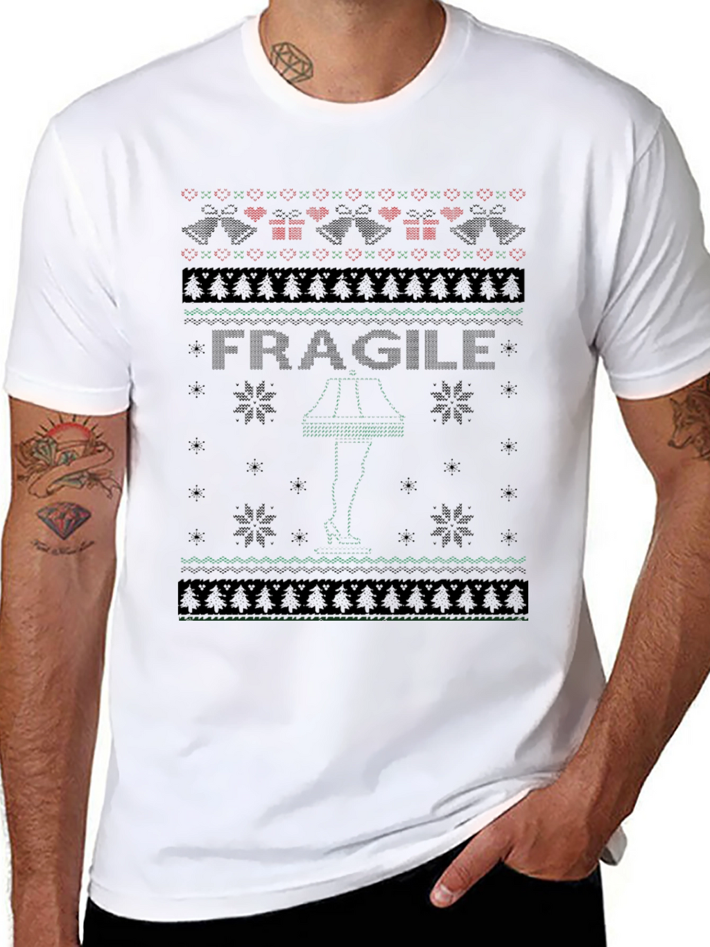 Fragile Leg Lamp Ugly Christmas Sweater T-Shirt