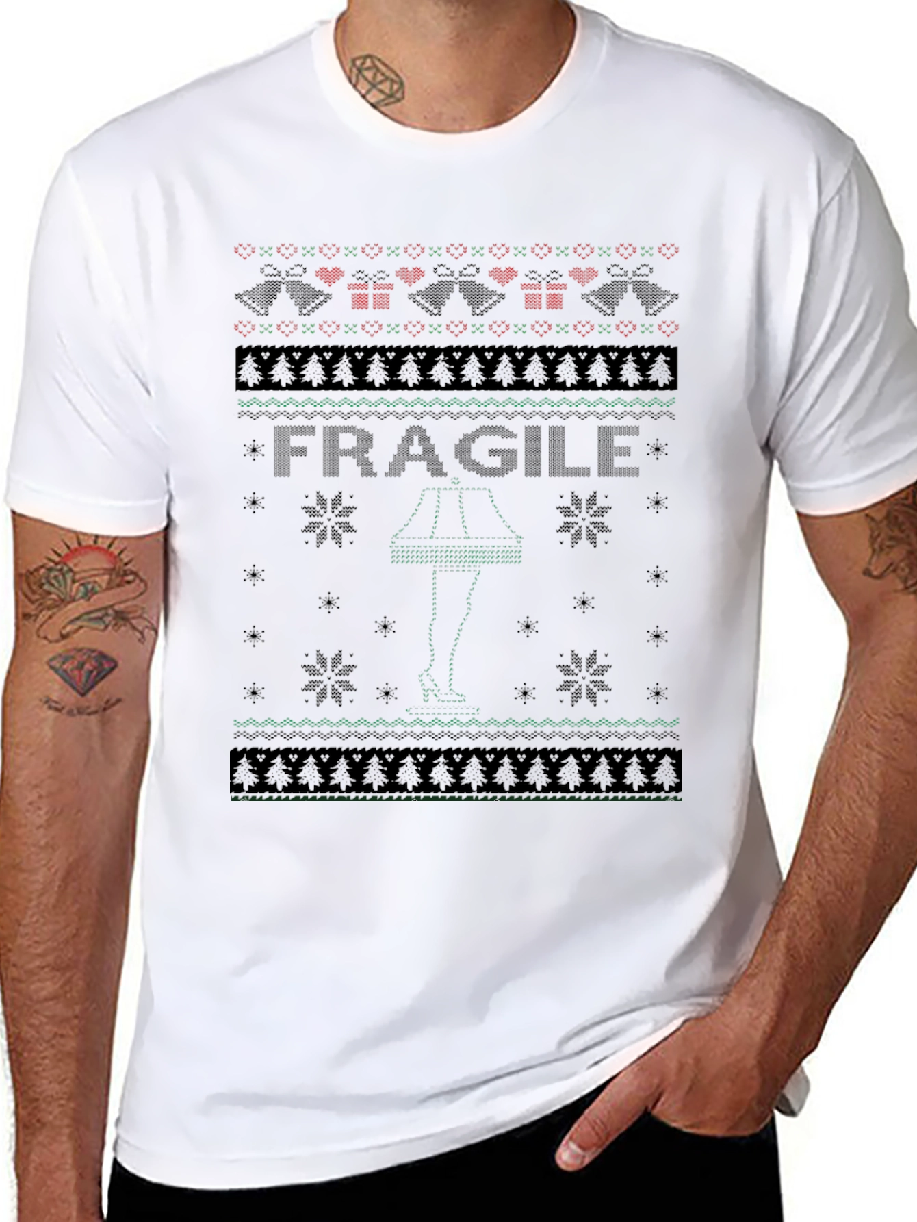 Fragile Leg Lamp Ugly Christmas Sweater T-Shirt