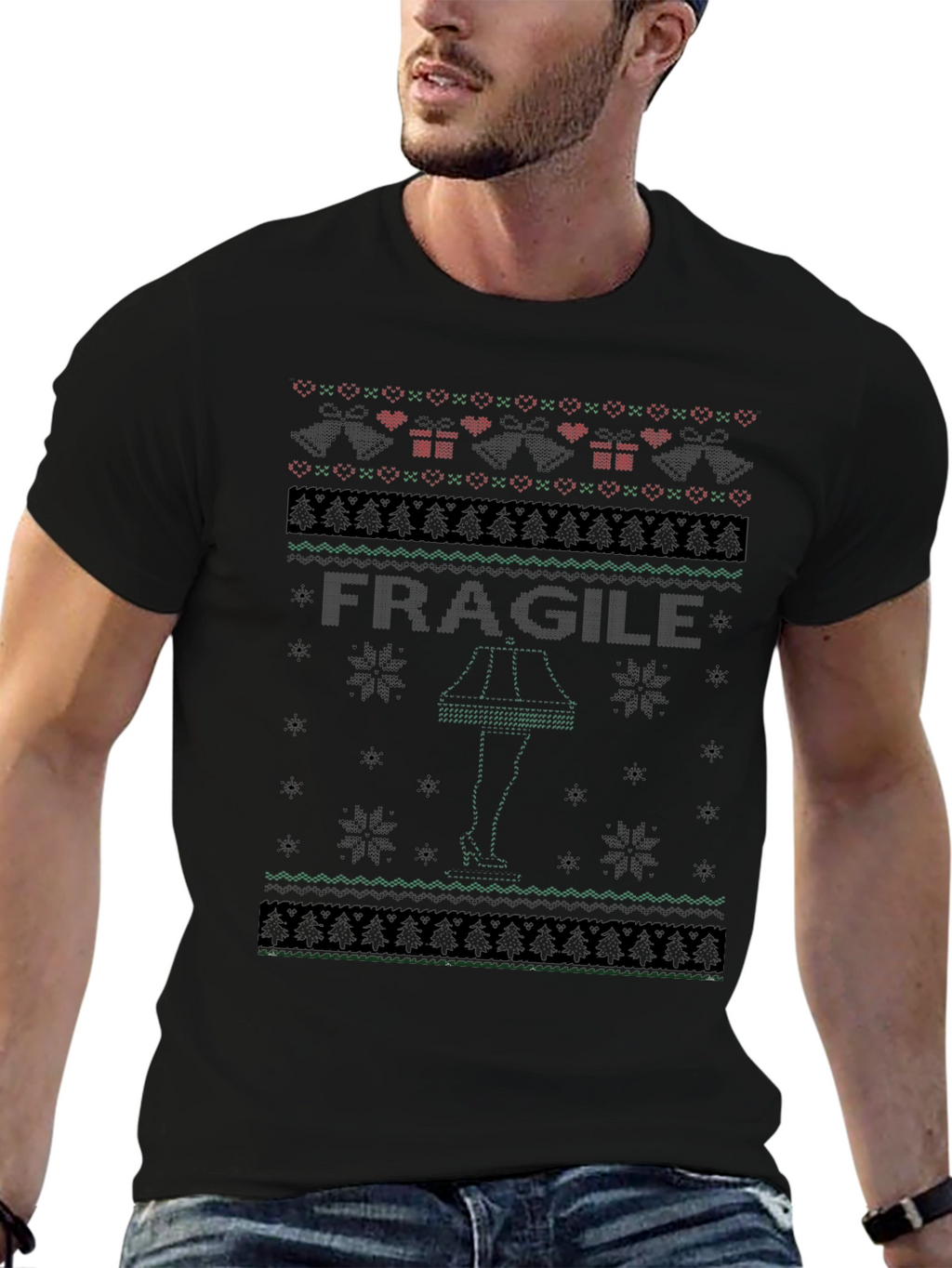 Fragile Leg Lamp Ugly Christmas Sweater T-Shirt