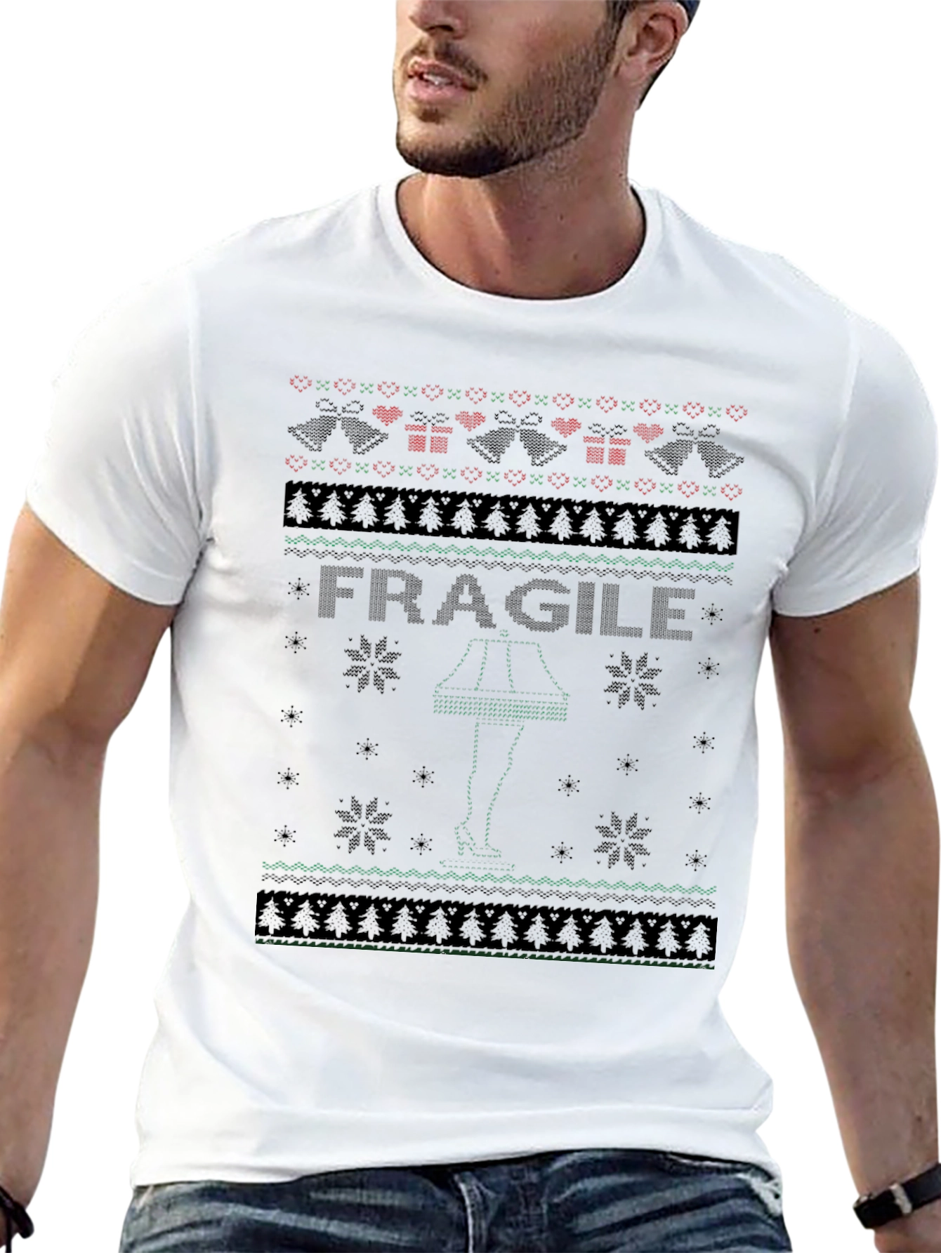 Fragile Leg Lamp Ugly Christmas Sweater T-Shirt