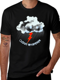 Cloud Whisperer Graphic Tee - Black Cotton