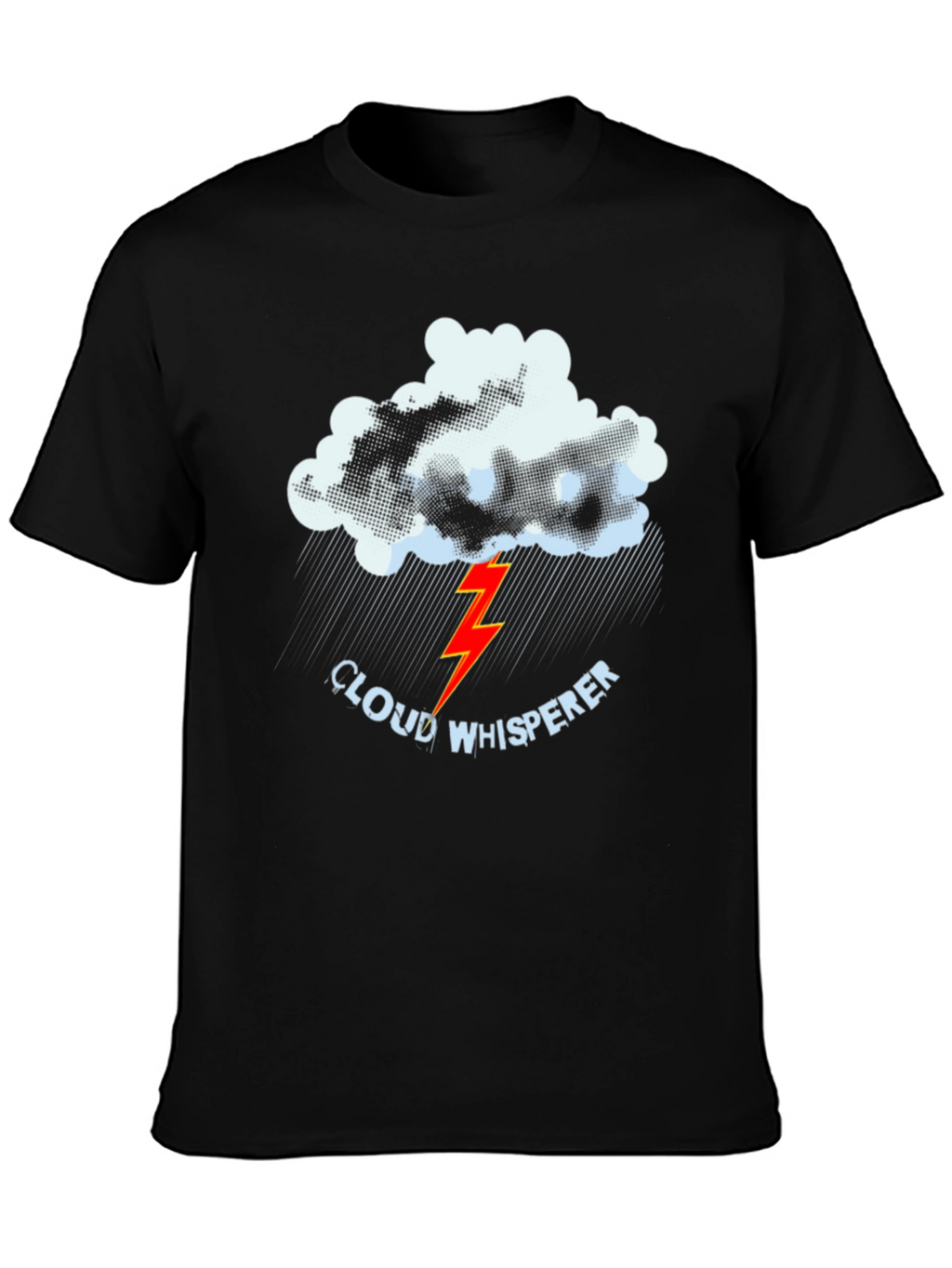 Cloud Whisperer Graphic Tee - Black Cotton
