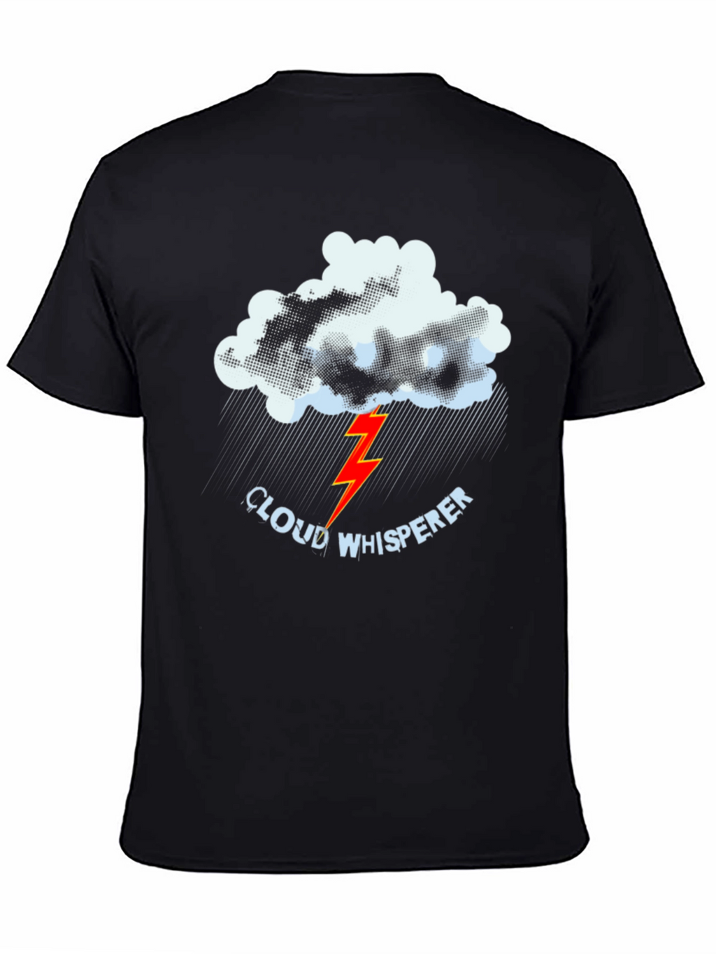 Cloud Whisperer Graphic Tee - Black Cotton