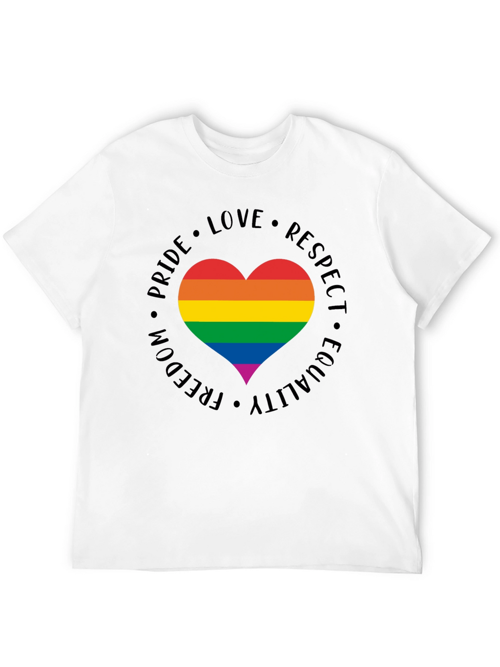 LGBT Pride Heart T-Shirt - Love Respect Equality