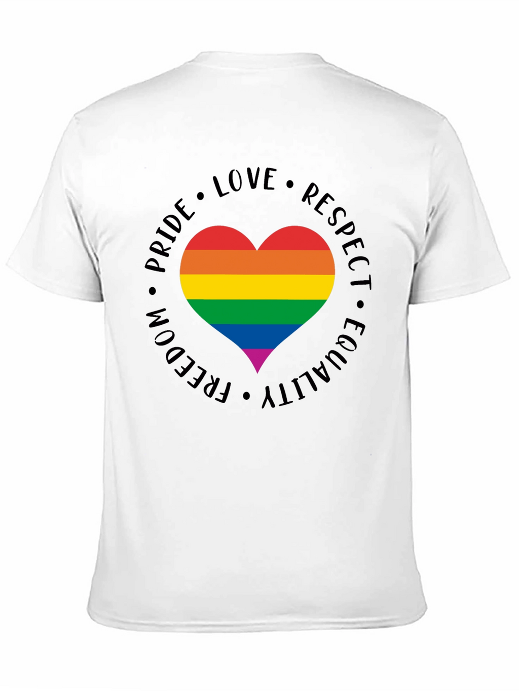 LGBT Pride Heart T-Shirt - Love Respect Equality