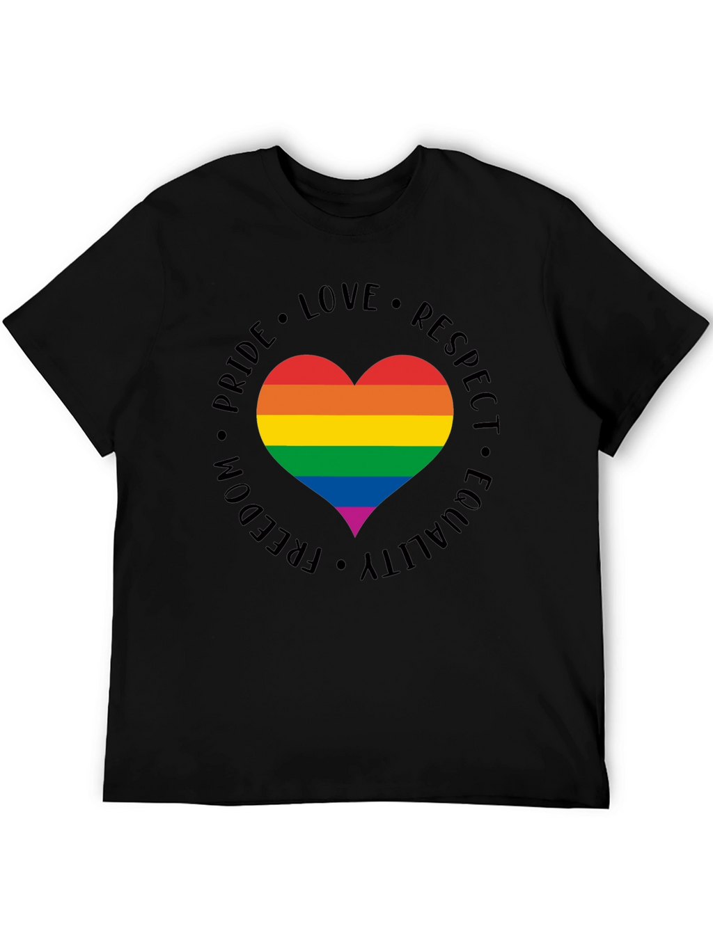 LGBT Pride Heart T-Shirt - Love Respect Equality