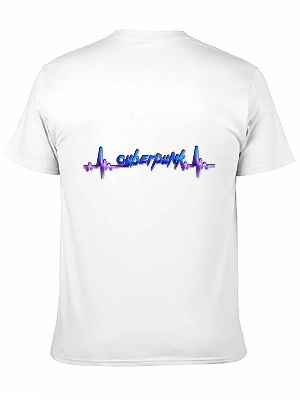 Cyberpunk Heartbeat Graphic Tee - Black Cotton Blend