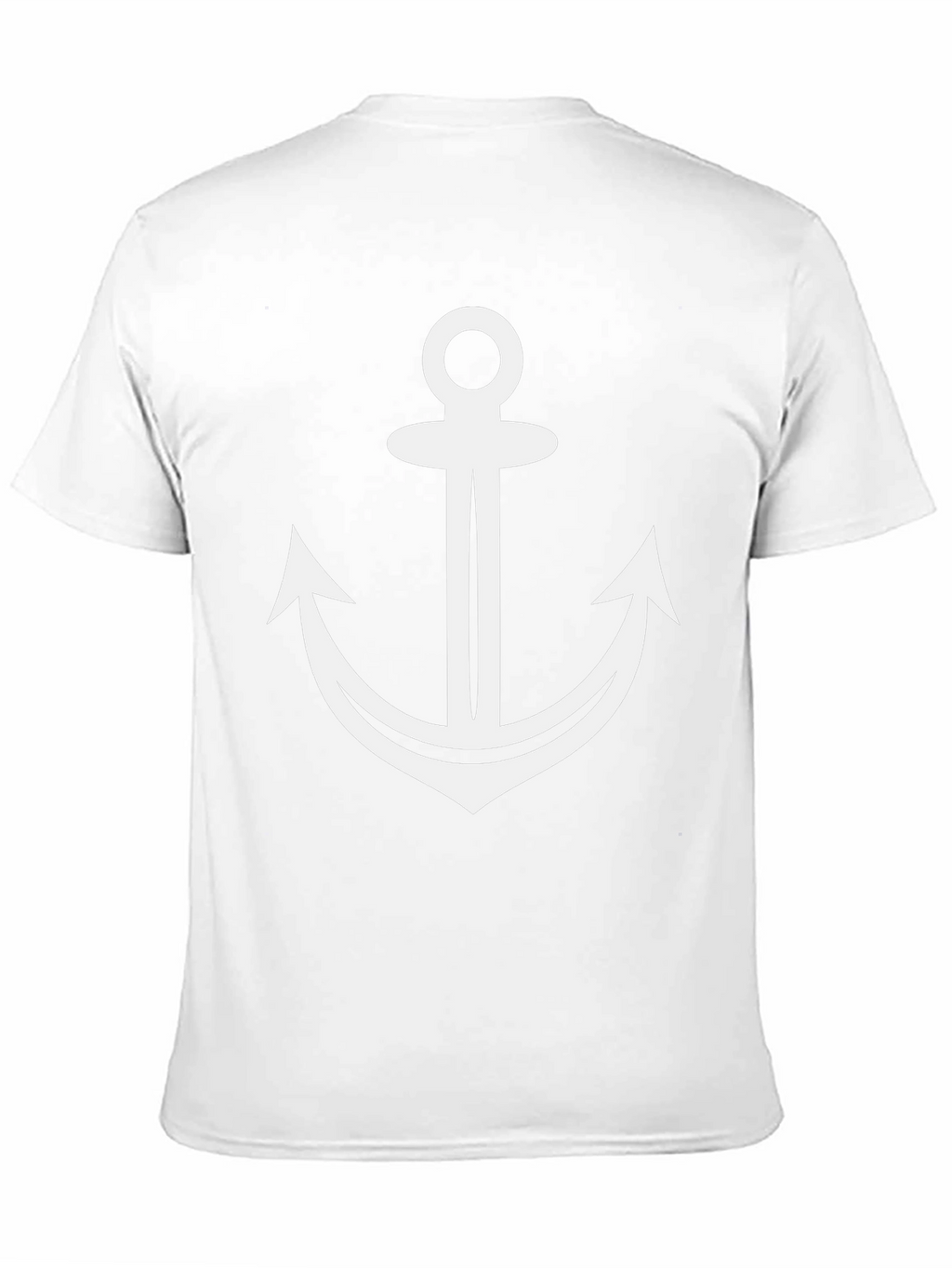 Nautical Anchor Graphic Tee - Black Cotton T-Shirt