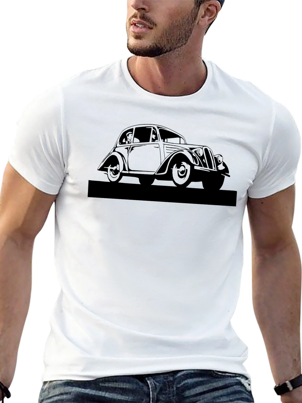 Classic Car Graphic Tee - Black