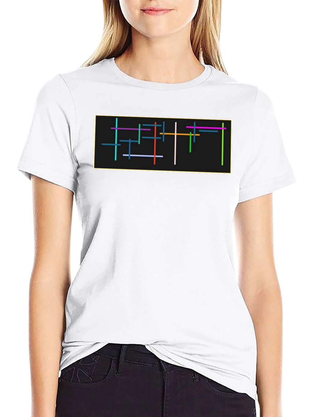 Abstract Lines Graphic Tee - Modern Art T-Shirt
