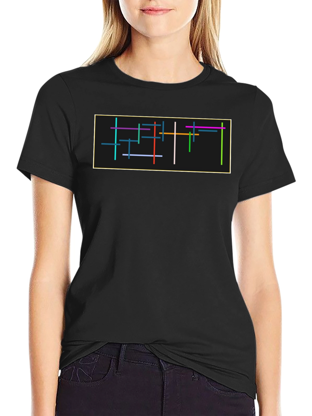 Abstract Lines Graphic Tee - Modern Art T-Shirt