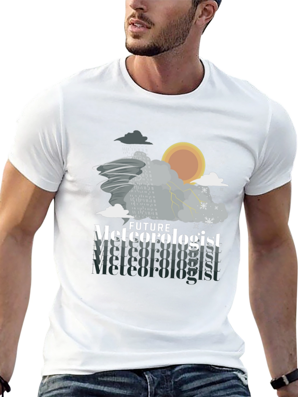 Future Meteorologist Weather Pattern Graphic T-Shirt